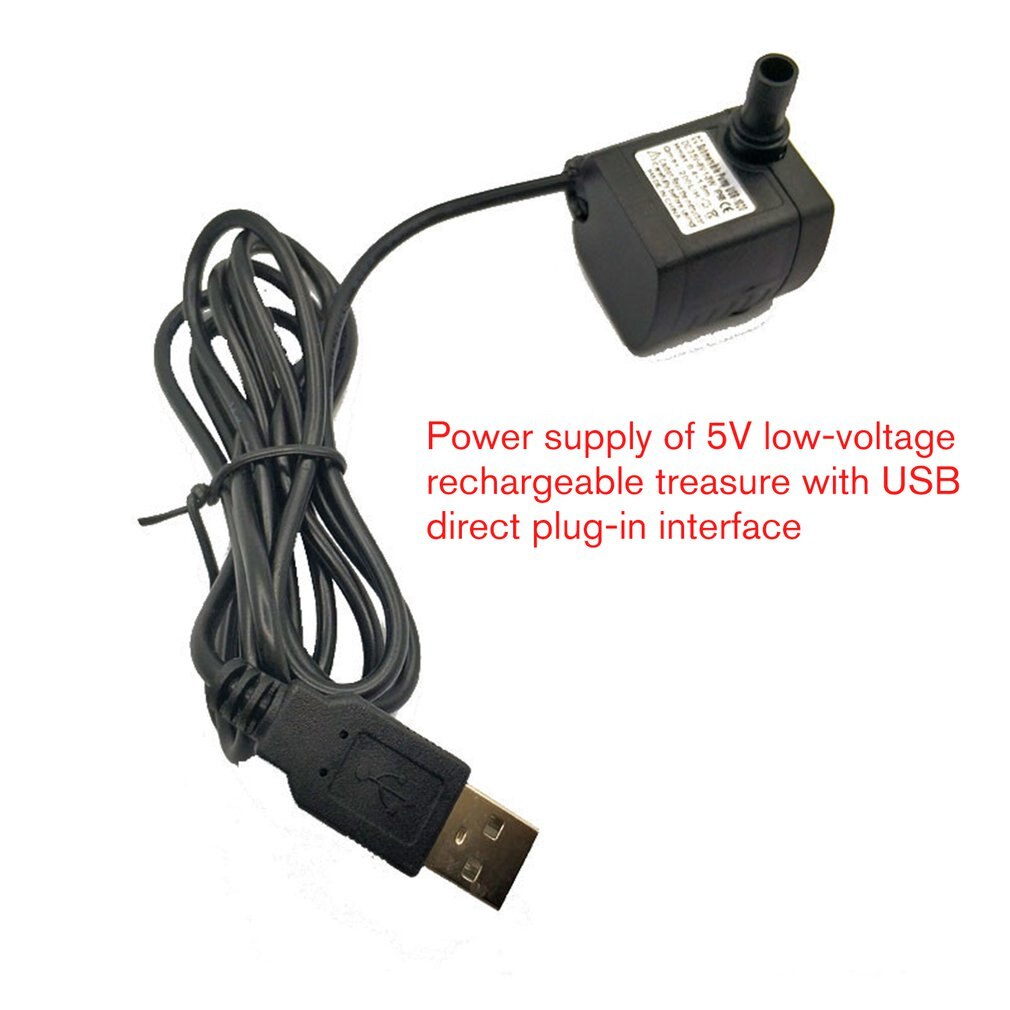 USB 5V Water Pump Outdoor Landscape Fountain Fish Pond Tank Micro Submersible Pumps With Water Flow Regulating Valve