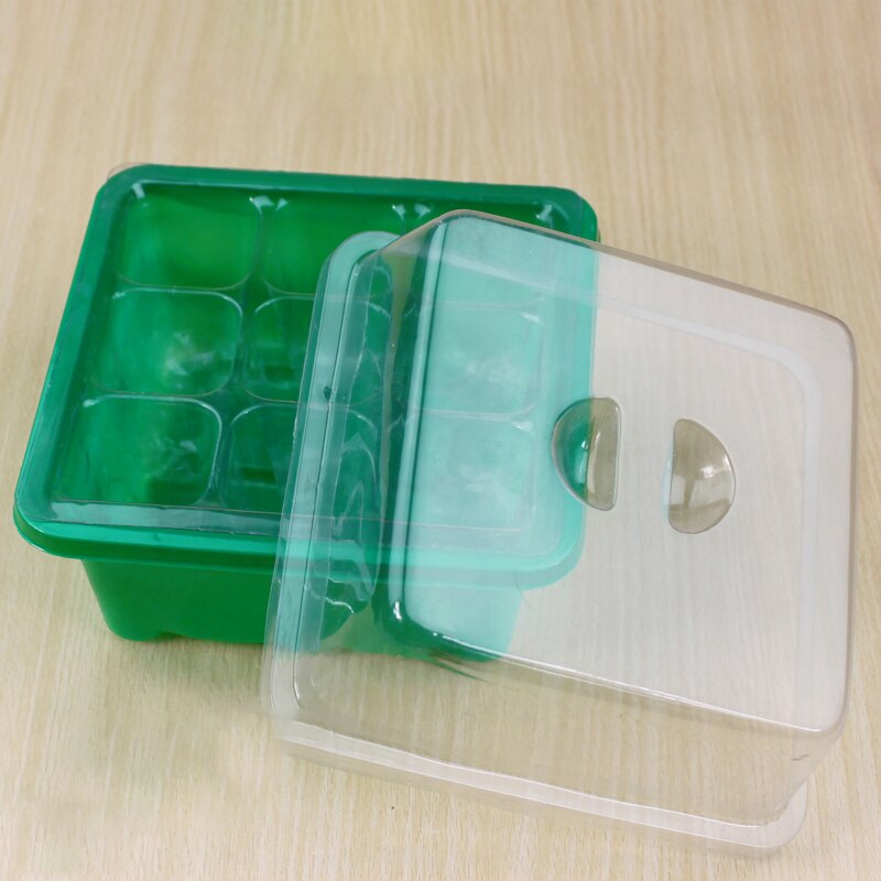 9/12 Hole Seed Seedling Device Germination Box Multi Purpose Planting Bag Plastic Nursery Pots Planting High Rate Tool: 9 hole green