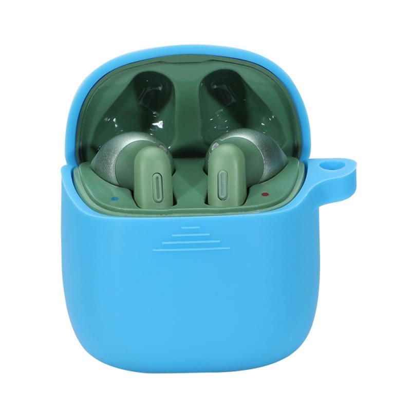 Anti-fall Silicone Earphone Case Protective Cover Shell for JBL jbl tune 220TWS Wireless Bluetooth Earphones Accessories: sky blue