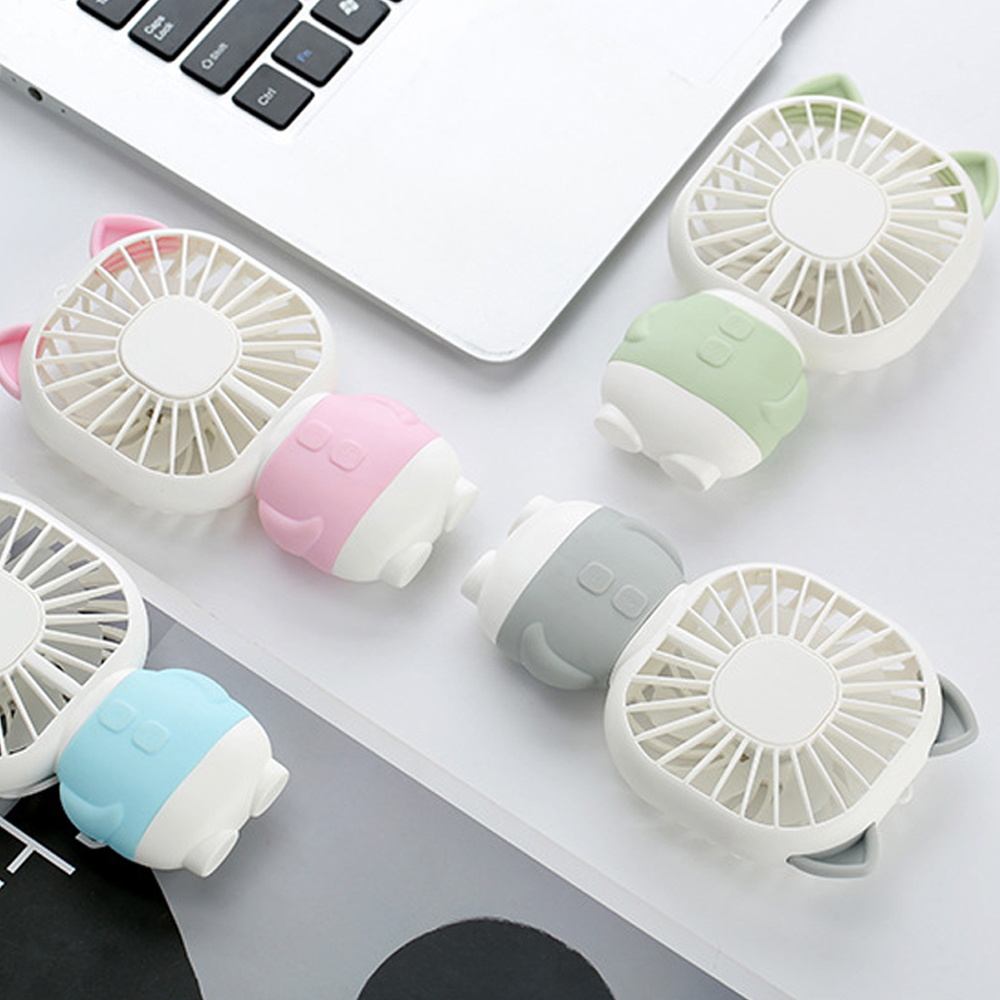Handheld Mini Fan USB Foldable Handheld Desk Fan Portable Fan Aromatherapy Fans With LED Night Lamp Outdoor Travel Air Cooler