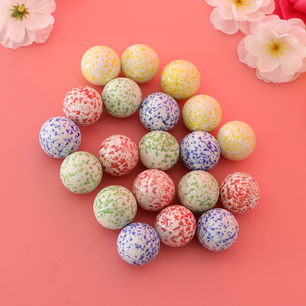 Multicolor Round Glass Marbles, 25mm in Diameter 20PCS Per Package, Vase Filler Beads, Game Replacement Marbles
