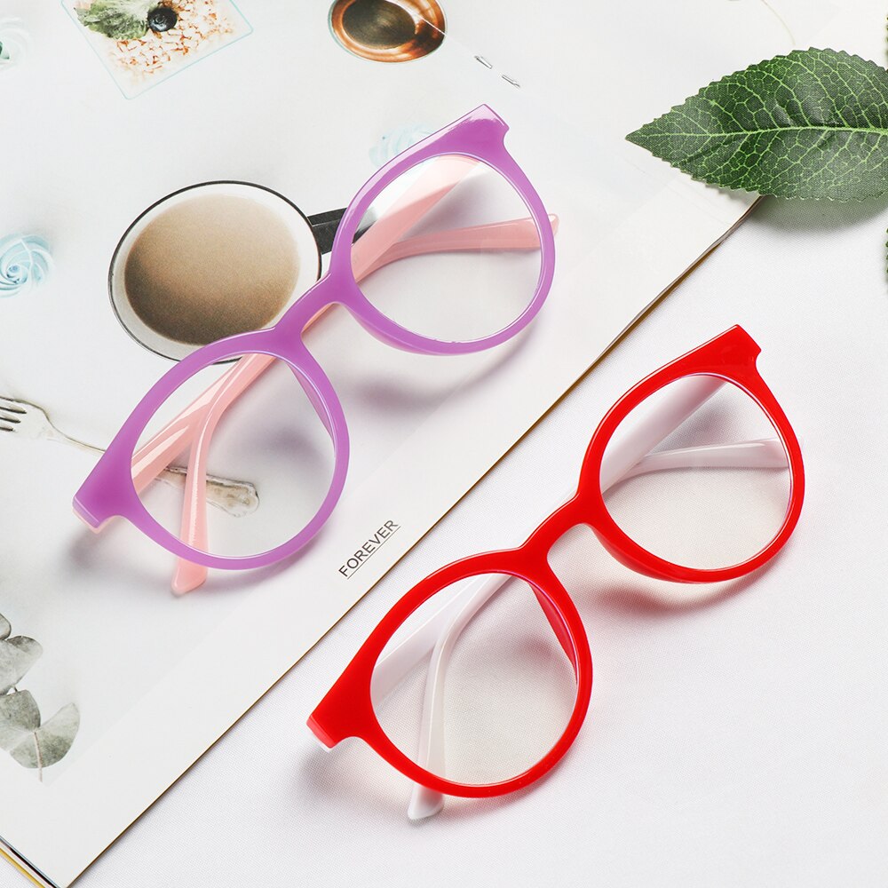 Kids Boys Girls Anti-blue Light Glasses Round Ultra Light Frame Game Glasses Computer Protection Anti-fatigue Eyeglasses