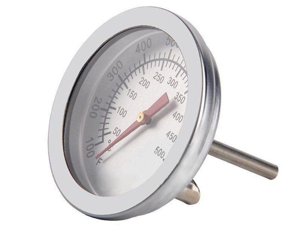 Rustfrit stål bbq termometer 50-500c grill ryger grill temperaturmåler grill pejs tilbehør