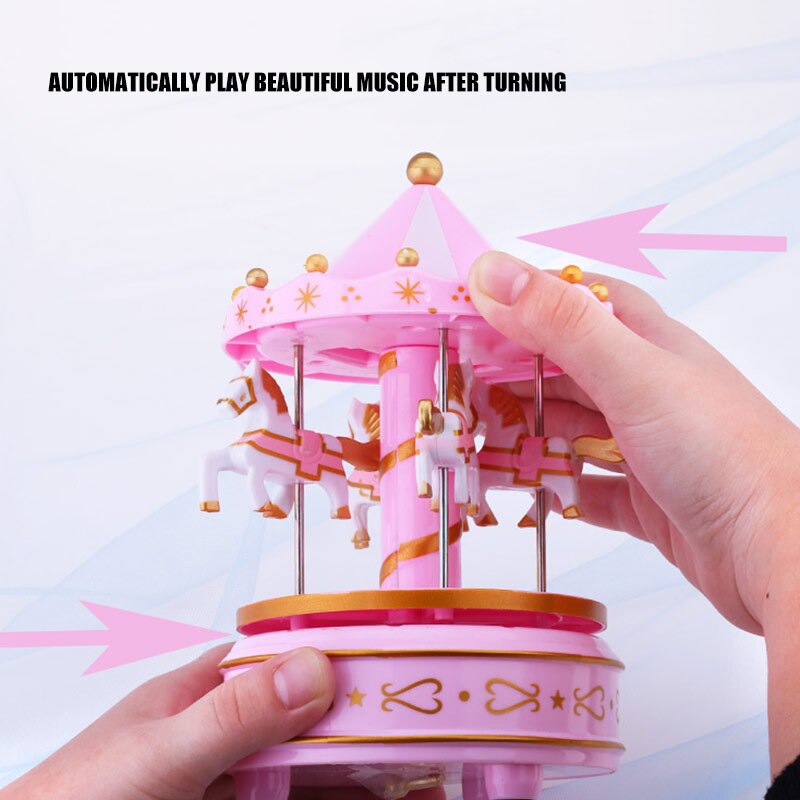 Carousel Music Box Melody Birthday Christmas Festival Musical for Children Kids DIN889