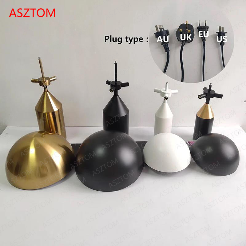 Dia25cm Black White Gold table Lamp mushroom Lamp for Bedroom Study Living Room Decoration Desk lamp