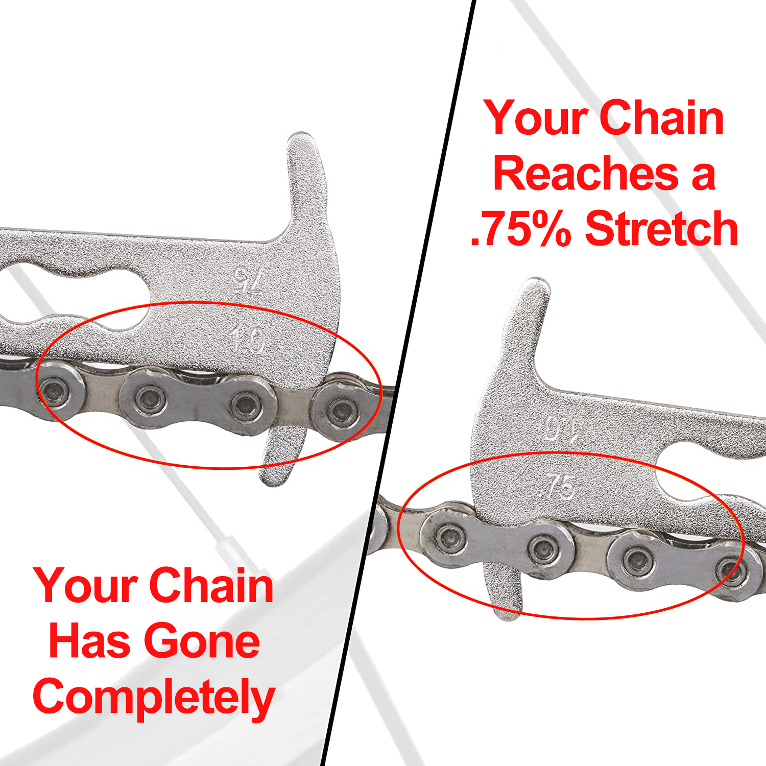 Comprobador de desgaste de cadena de bicicleta, herramienta de reparación, medidor de cadenas de bicicleta, Regla de medición, herramienta de reparación de reemplazo de cadena MTB, accesorios de ciclismo
