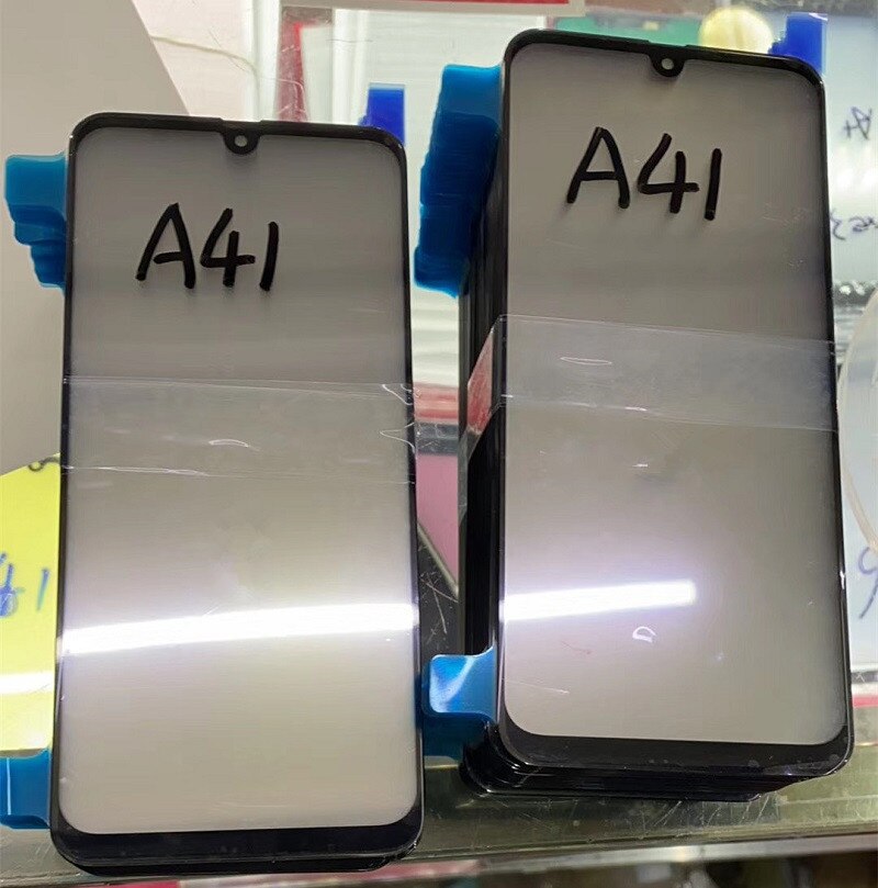 A41 kosketusnäyttö samsung galaxy  a41 a415 etukosketusnäyttö lcd näyttö ulompi lasikansi linssin korjaus vaihda osat + oca