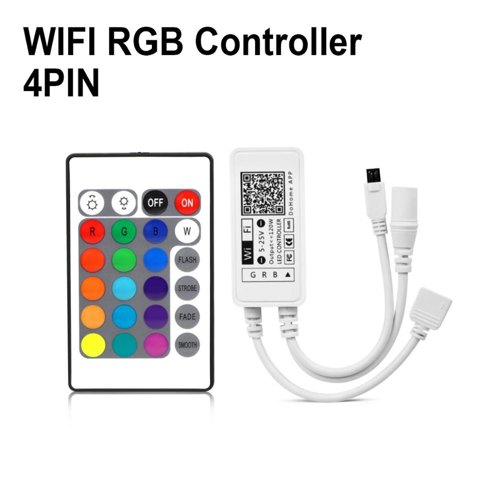 Homekit-tira de luces LED con Control remoto por voz para el hogar, lámpara inteligente con WiFi de 2,4G, regulable, funciona con Apple Homekit, Alexa y Google Home: Wifi RGB Controller