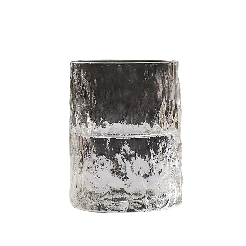 Nordisk stil högt borosilikatglas japanskt värmebeständigt glasbarkmönstermugg ölglas juicekopp whiskyglas 3 st/lot