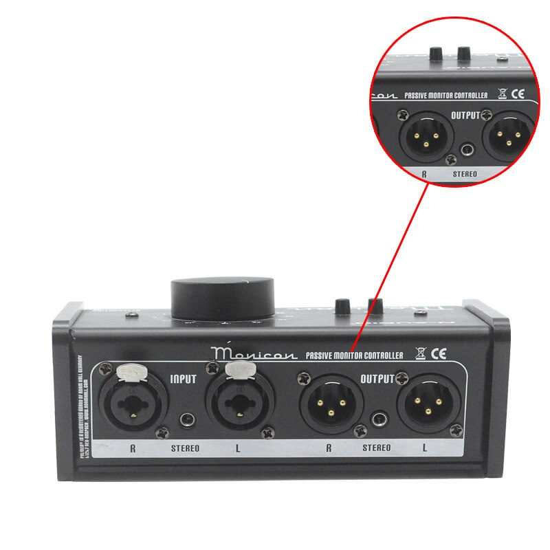 3.5mm stereo koaksial indgang  mt2 passiv passiv monitor controller