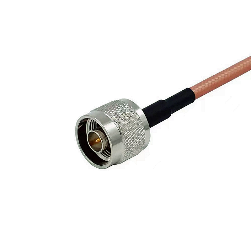 Cable de doble blindaje RG400, enchufe macho L16 N a conector macho L16 N, adaptador de puente Coaxial RF recto,