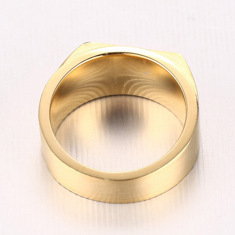 Classic Gold Kleur Zirkoon Mannen Ringen Mode Man Wedding Bands Sieraden Voor Mannelijke Vriend Beste Cadeau