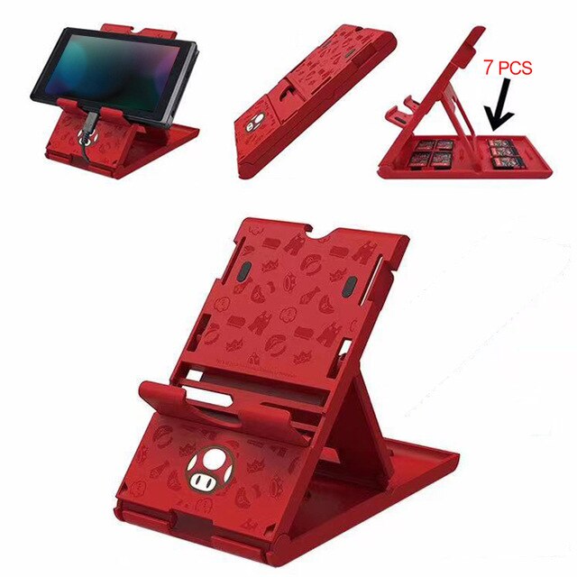 Nintend Switch Adjustable Foldable ABS Compact Bracket Play stand Holder For Nintend Switch Lite Chassis Bracket Cradle Support: cyan