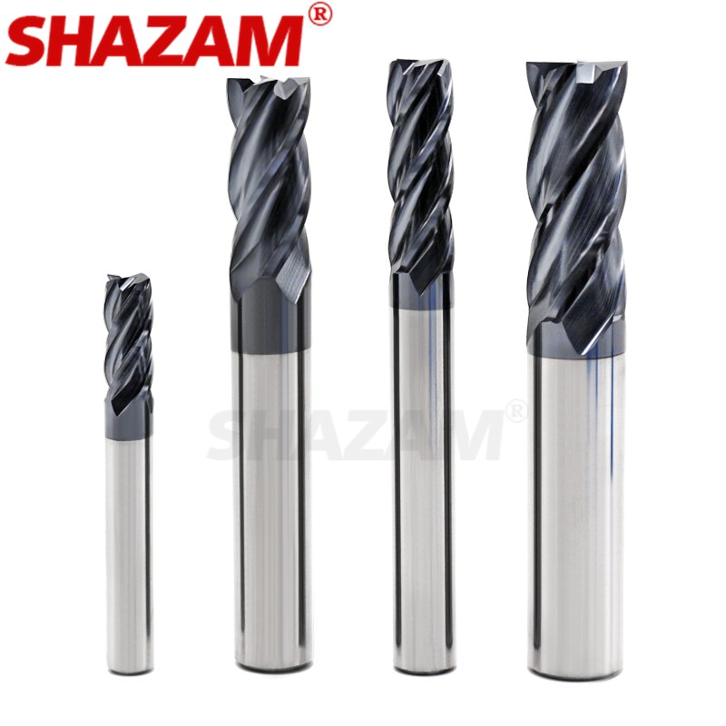 Inch Milling Cutter Alloy Coating Tungsten Steel Tool Cnc Maching Endmill SHAZAM Top1/8 Kit Milling Machine Tools 5/16 1/2 3/8