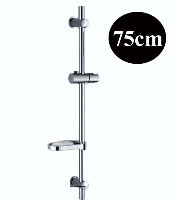 75 cm douche sliding bar staaf met zeepbakje en douche houder