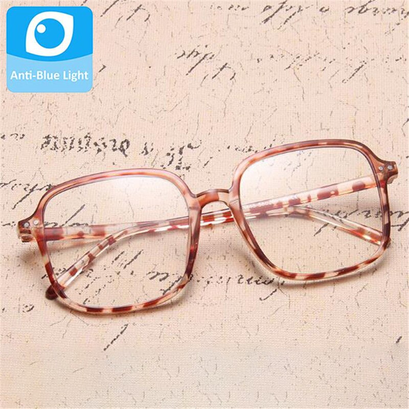 Square Glasses Anti Blue Light Block Eyeglasses Women Optical Frame Transparent Female Eyewear Men Filter Reduces Male: Multi
