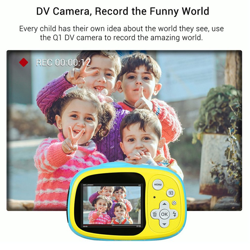 2.0 pollici IPS HD dello schermo Bambino della Macchina Fotografica Impermeabile Per ChildrenMulti-funzione di Visualizzazione Per Bambini Fotocamera Digitale Video Foto regalo