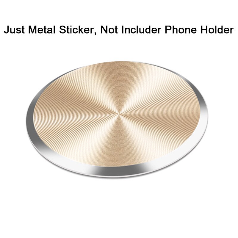 Plating Metall Platte für Magnetische Auto Telefon Halter Aluminium Legierung Aufkleber auf Auto Halterung Telefon Halter für iPhone 12 Samsung xiaomi: Gold