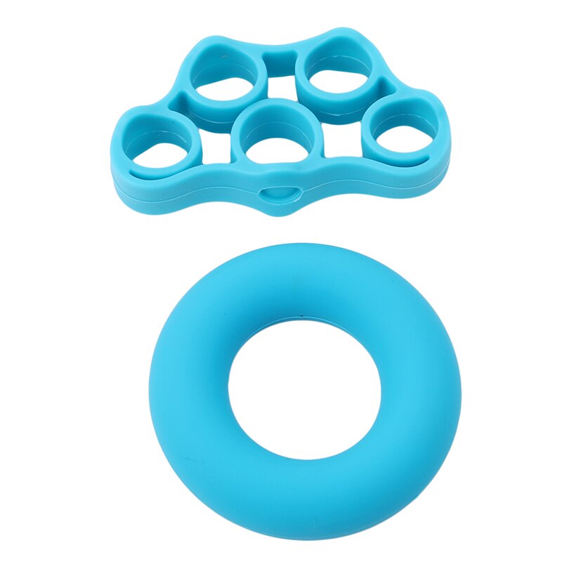 Mano Pinza presa Anello di silicone A Mano fascia di Resistenza di Barretta Barella-Esercizio Avambraccio Polso Formazione Carpale espansore 2 pz/impostato: blu