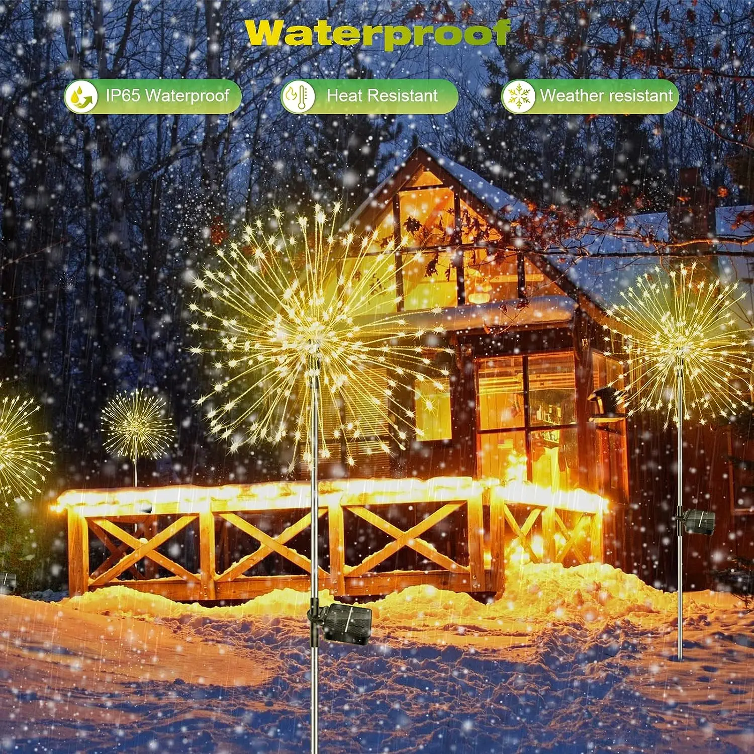 LED Solar Feuerwerk Lichter Garten Dekoration Lichterkette Wasserdichte Outdoor Löwenzahn Rasen Lampe für Garten Landschaft Rasen Dekor