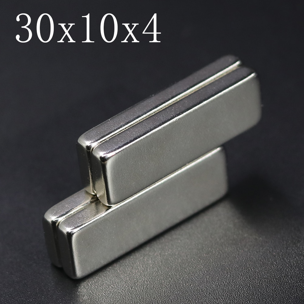 2/5/10/20/50Pcs 30X10X4 Neodymium Magneet 30Mm X 10Mm X 4Mm N35 Ndfeb Blok Super Krachtige Sterke Permanente Magnetische Imanes