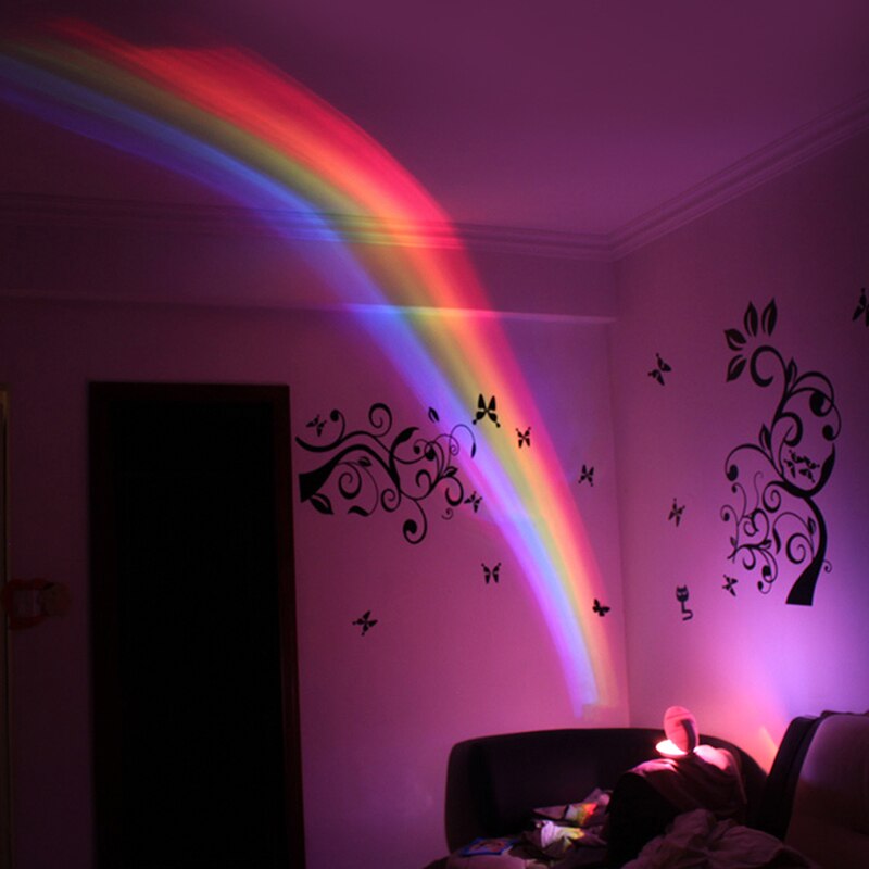 Lucky Rainbow Toy Colorful Projection LED Novelty Rainbow Star Light Toy Atmosphere Projector