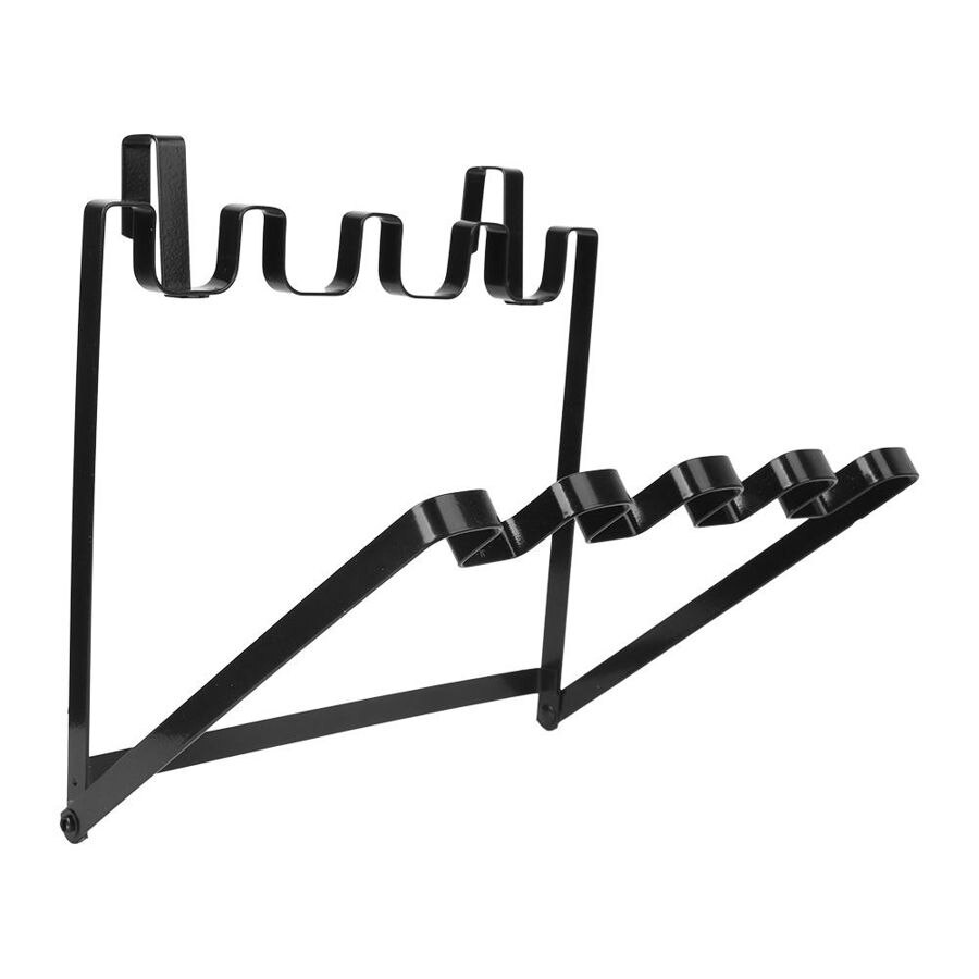 Hangable kitchen home door back cabinet trash can bracket garbage bag hanging storage rack: Black