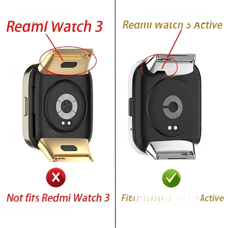 Correa de Metal sin huecos para Redmi Watch 3, pulsera activa de acero inoxidable para Xiaomi Redmi Watch 3 Lite