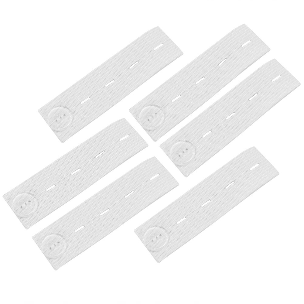 Bælteforlængelsesspænde justerbar barsel forlængelsesknap elastisk forlæng knap: Hvid