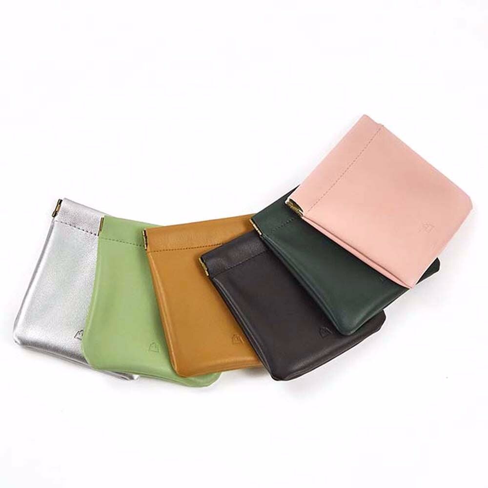 Organizzatore di gioielli da uomo borsa per rossetto Macaron colore piccolo morbido Mini portafoglio porta auricolari borsa portamonete in pelle