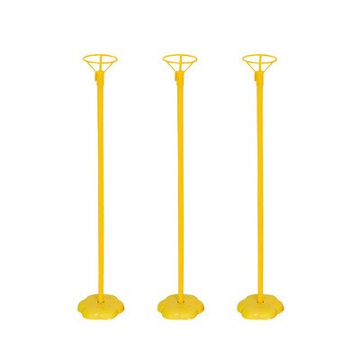 1 stk farve fødselsdag ballon stativ stick diy enhjørning fest dekoration latex balloner bord flydende bogstav ballon støtte stang: 5pc 45cm gule