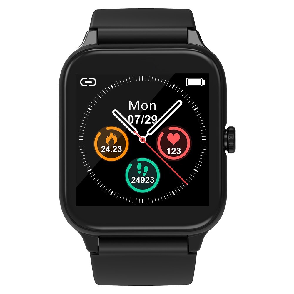 Blackview R3 Pro SmartWatch Heart Rate Clock Sleep Monitor Men Women Sports Watch Big Battery for IOS Smartphone Android Phone: Black