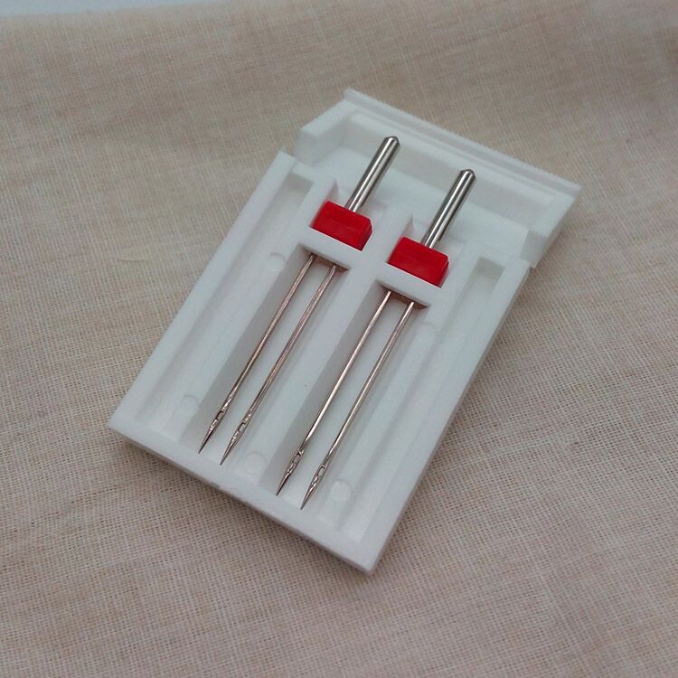 Aiguilles jumelles d'orgue extensible 130/705H taille 75/2.5 pour tissu à tricoter extensible Machine à coudre domestique aiguille jumelle 1 boîte = 2 pièces