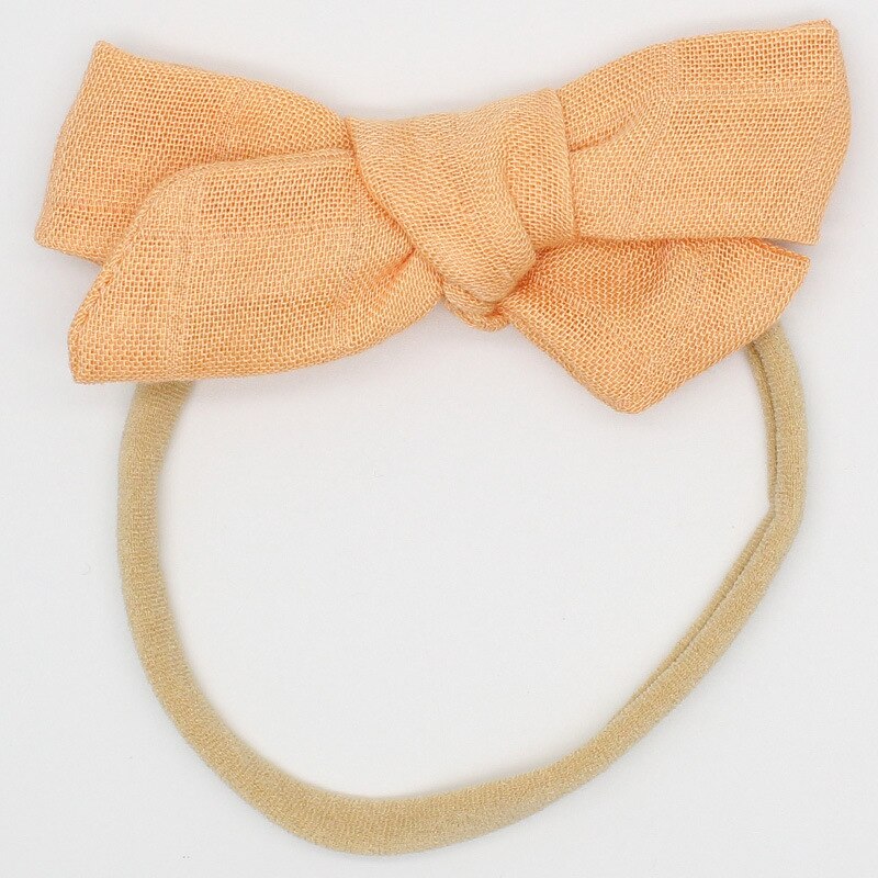 Baby Girl Headbands Newborn Headband Baby Headbands Nylon Infant Baby Bows Baby Girl Hair Accessories: Light Yellow