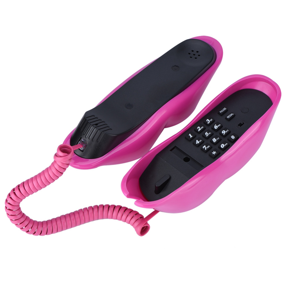 Wx-3016 Lustige Rose rot Lippe kuss Telefon Draht Festnetz Telefon Hause Dekoration