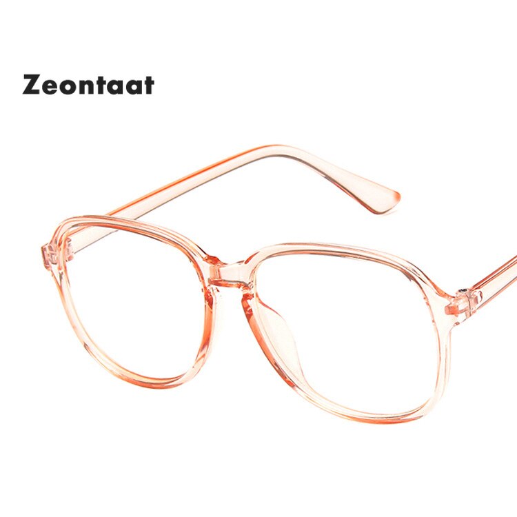 Oversized Transparent Glasses Brand Square Frame Women Optical Clear Len Glasses Pink Eyeglass Frames