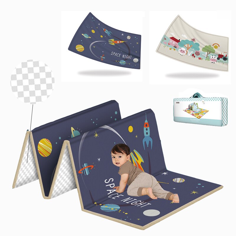 Dikke Niet Giftig Opvouwbare Baby Foam Speelmat Kids Tapijt Tapijt Dubbelzijdig Klimmen Pad Kids Rug Activitys games Ldpe/Xpe