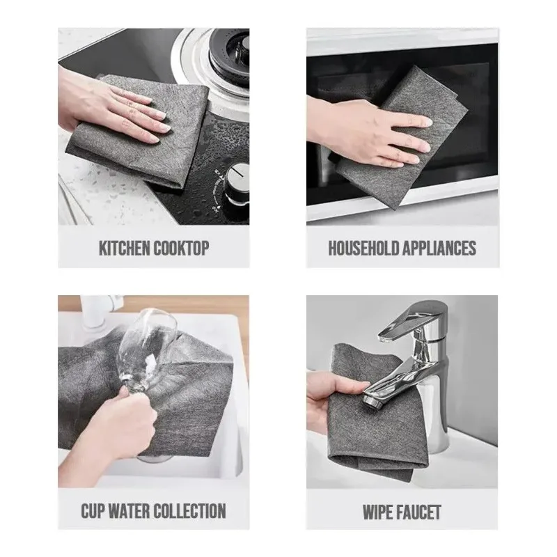 Paño mágico de limpieza engrosado, paños reutilizables de microfibra sin rastro para ventana de coche, trapos de limpieza de vidrio, toallas, herramientas de trapo de limpieza para el hogar