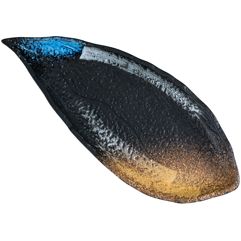 Japonais en céramique feuille forme poisson assiette bol maison créative plat Snack stockage poisson Pan Fine assiette cuisine accessoires