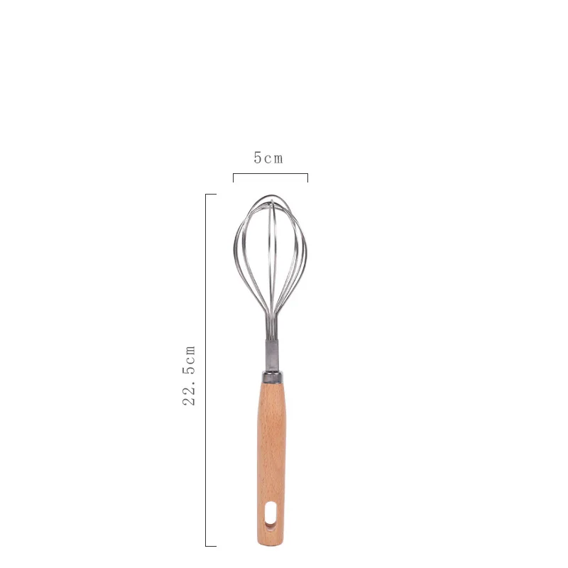 Handmatige eierklopper Houten handvat Mixer Eikloppers Garde Keukengadgets Eiercrème Roeren Keuken Bakken Gebak Gereedschap: Blauw