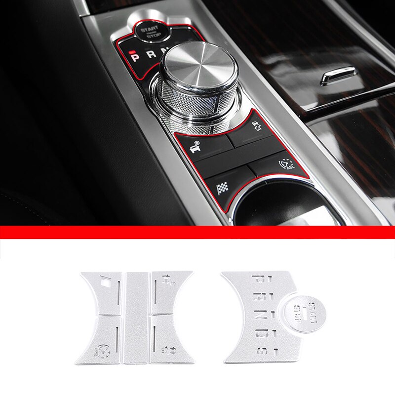 Voor Jaguar Xf Rvs Auto Centrale Controle Versnellingspook Panel Knoppen Covers Stickers Trim Interieur Accessoires