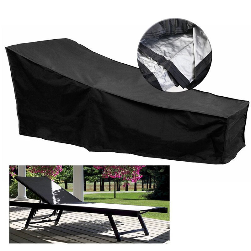 Chaise Lounge Chair Cover Waterproof Lounge Chair Recliner Protective Cover for Outdoor Courtyard Garden Patio