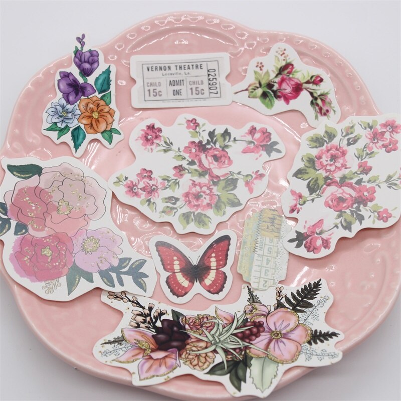 KSCRAFT 52pcs Sweet Flowers Paper Cardstock Die Cuts for Scrapbooking Happy Planner/Card Making/Journaling Project