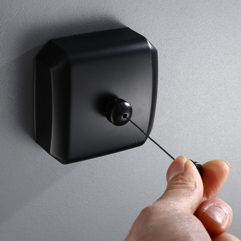 Black Retractable clothesline indoor Stainless Steel Round square Clothesline outdoor Clothes Dryer 2.8m clothesline rope