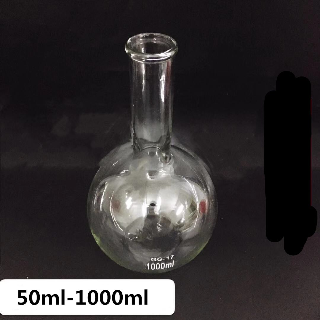 Single mouth flat bottom flask 50ml-1000ml big small long neck spherical flask