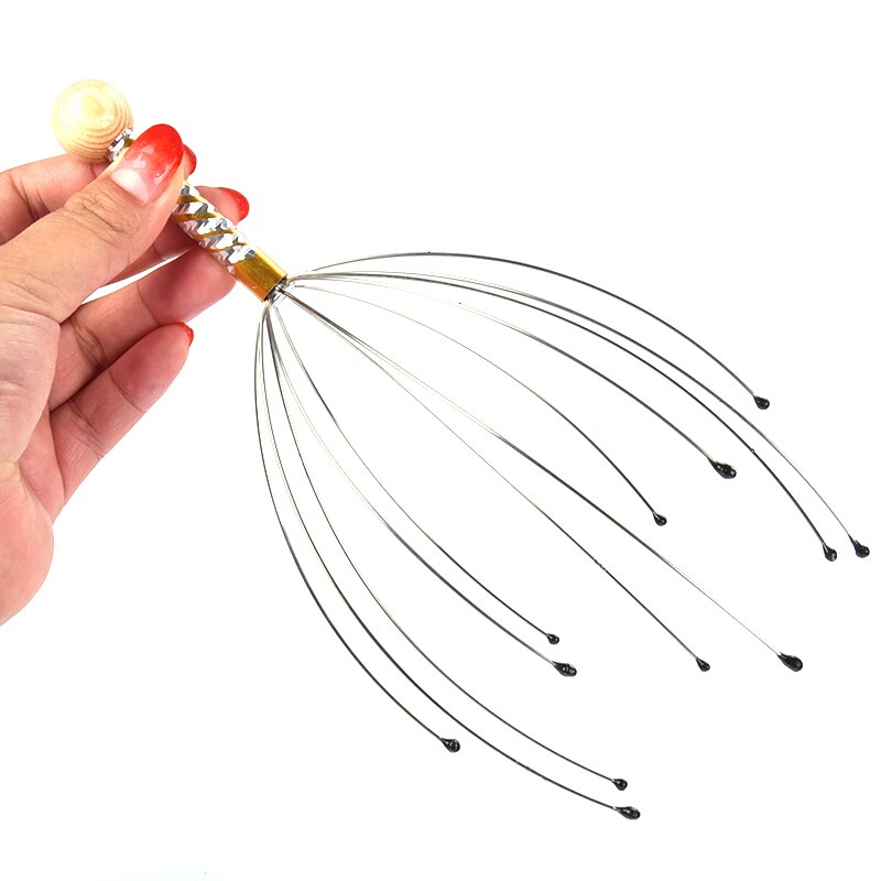Claw Head Massager Octopus Hoofd Hoofdhuid Hals Equipment Stress Release Relax Massage Tientallen Pijnbestrijding Hoofd Gezonde Zorg Masseur