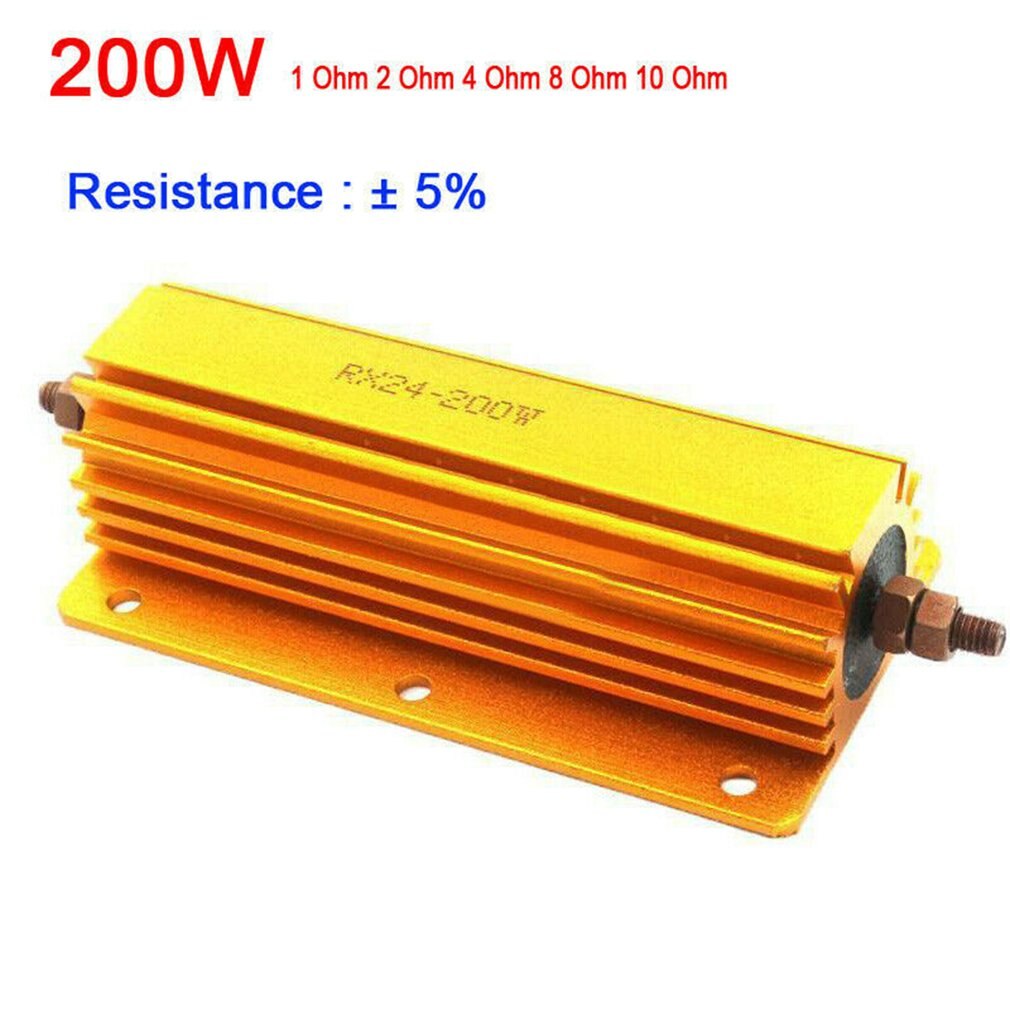 1R 2R 4R 8R 10R 200W Watt Power Metal Weerstand 4 Tube Amp Test Dummy Load Aluminium Shell Power case Draadgewonden Weerstand