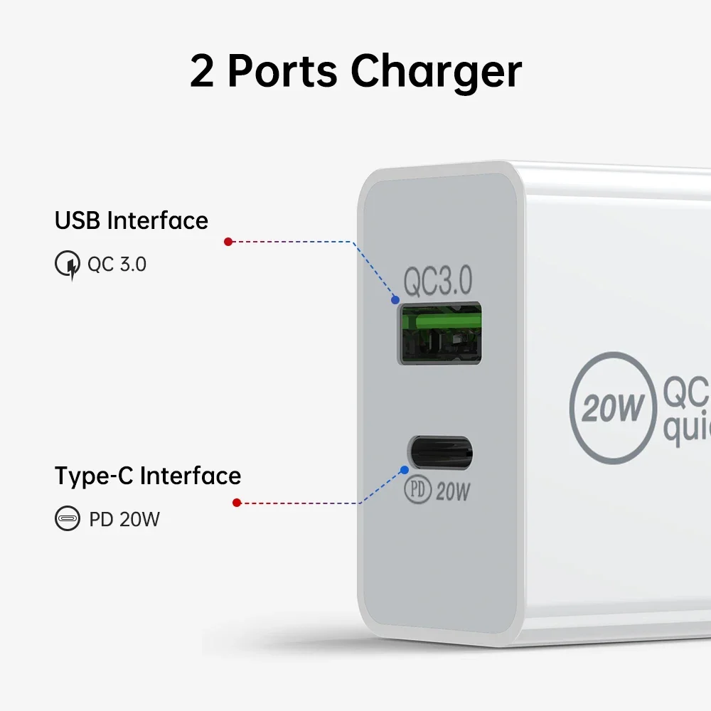 Aufu Usb Type C Oplader 20W Pd Usb C Snelle Oplader Voor Iphone Snel Opladen 4.0 3.0 Telefoon Oplader Voor Xiaomi Poco Huawei Ipad