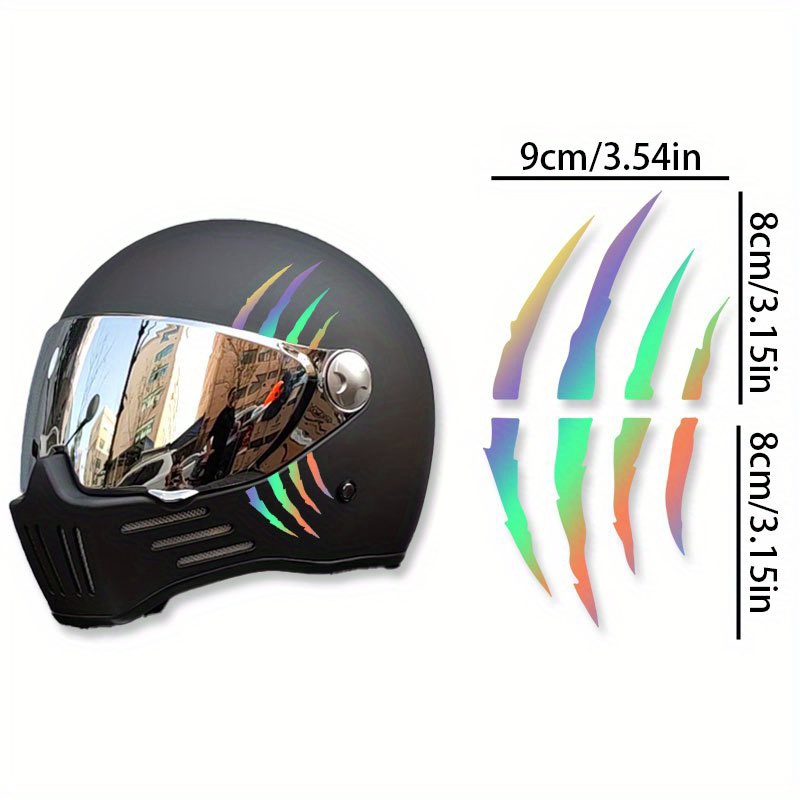 Pegatinas para casco de motocicleta, calcomanías creativas de vinilo con arañazos de garra de monstruo, impermeables, bricolaje, tanque de combustible de motocicleta, decoración corporal para Scooter