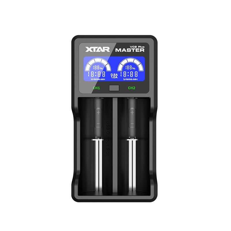 XTAR VC2 VC2 más VC4 VC2S VC4S cargador de batería para 10440/16340/14500/14650/18350/18500/18650/18700/21700/20700/17500